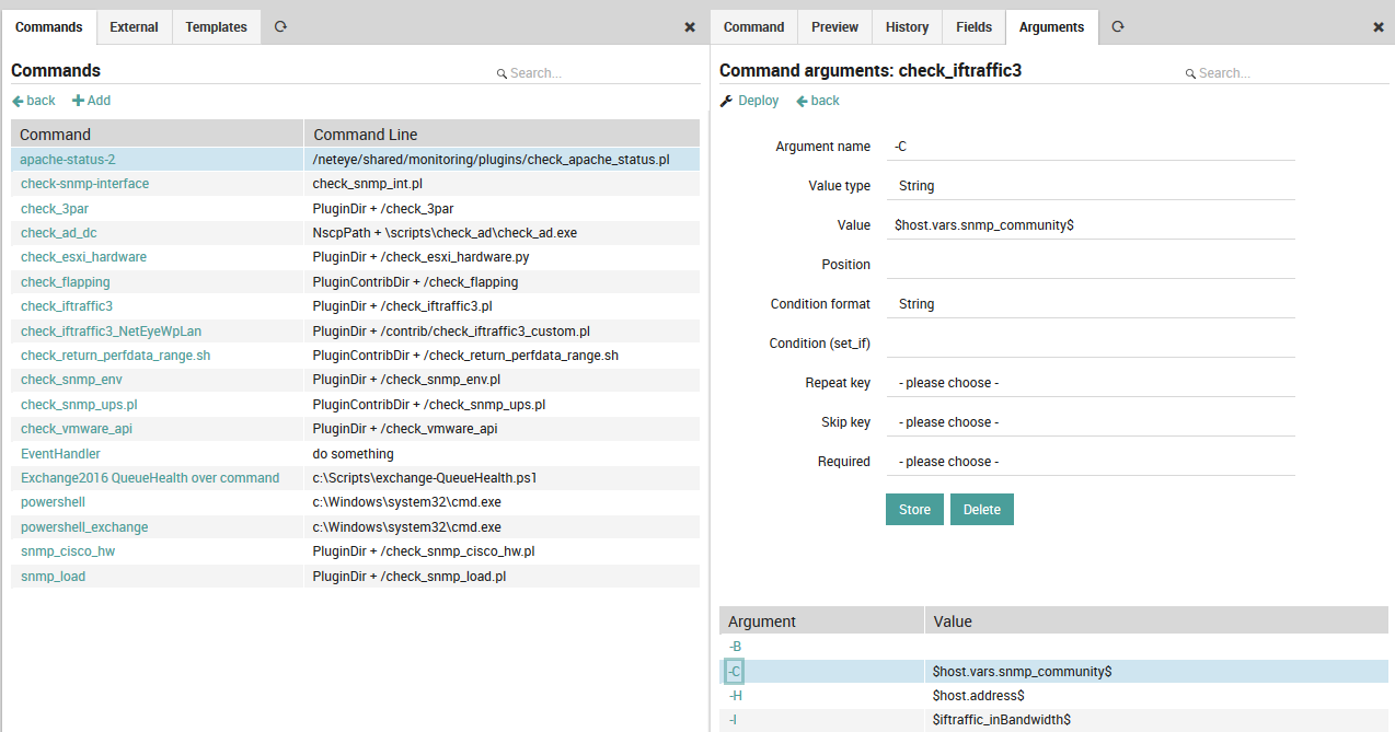 Adding command arguments