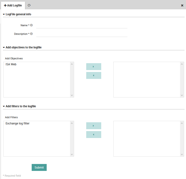 New LogFile Template definition