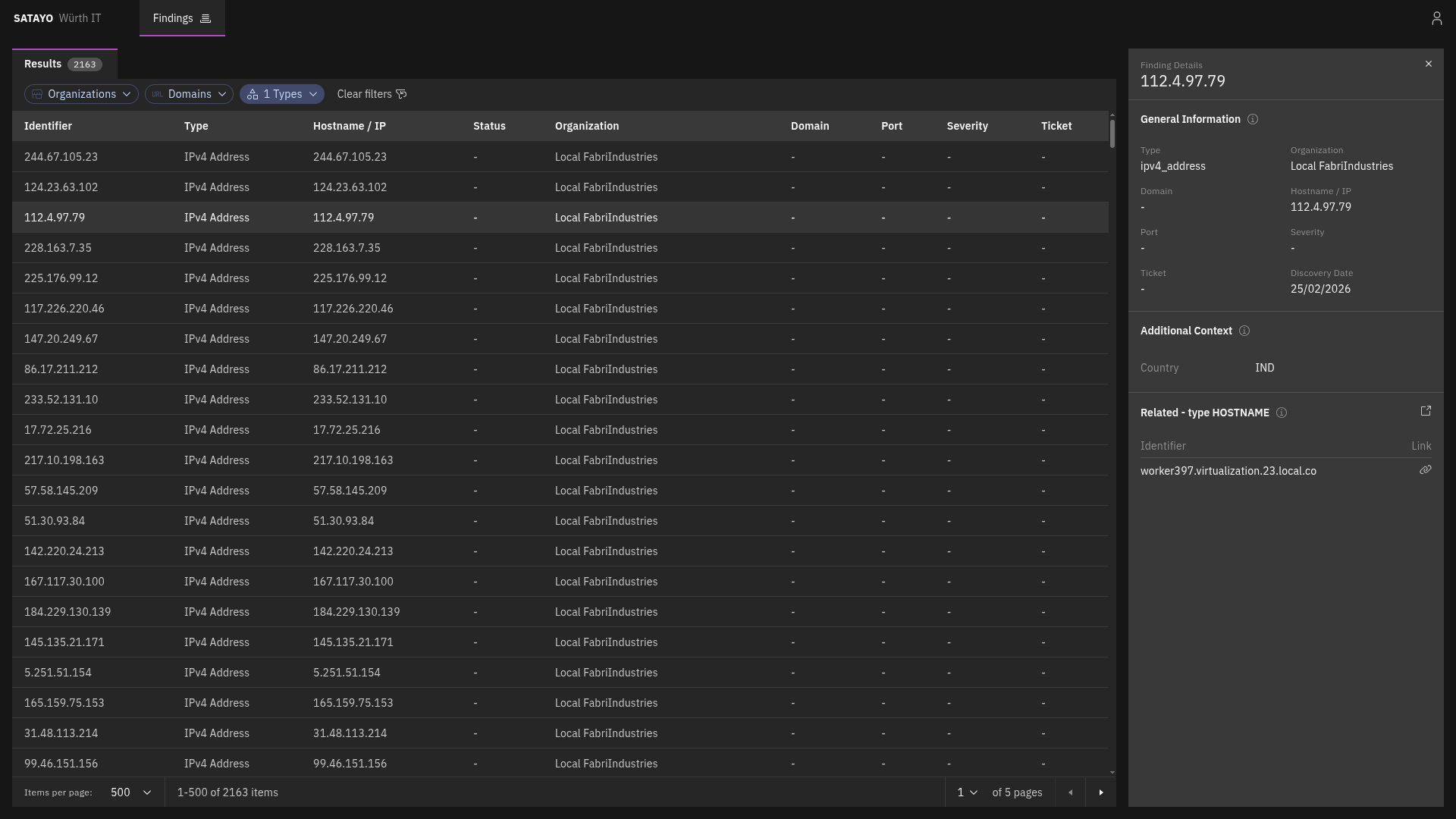 List of items with the preview panel open of a selected item