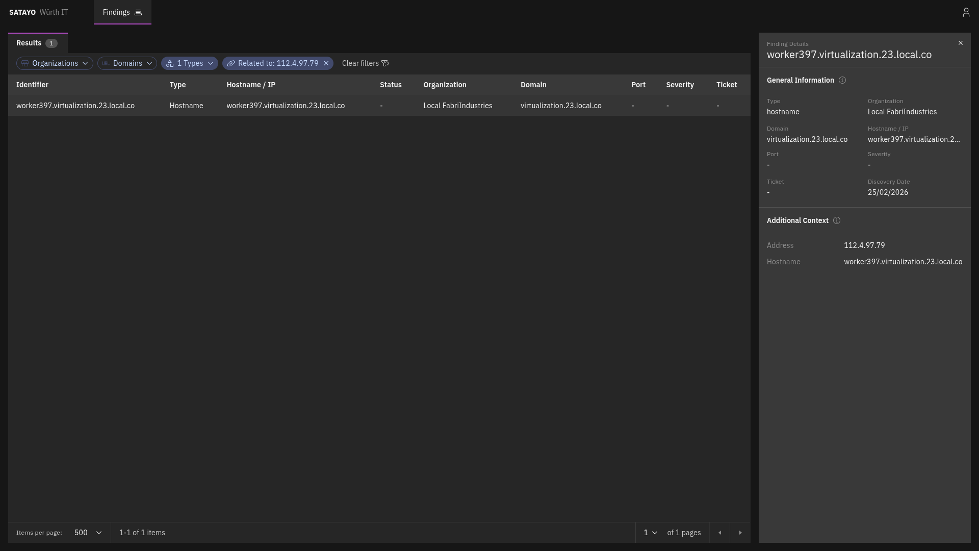 List of related items with the preview panel open of a selected item