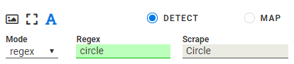 Options for the detect text type.
